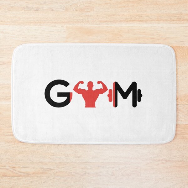 Item preview, GYM Red Bodybuilder Typogram - Gym Fitness Workout Design With Red Muscle Man designed and sold by 2Sec.