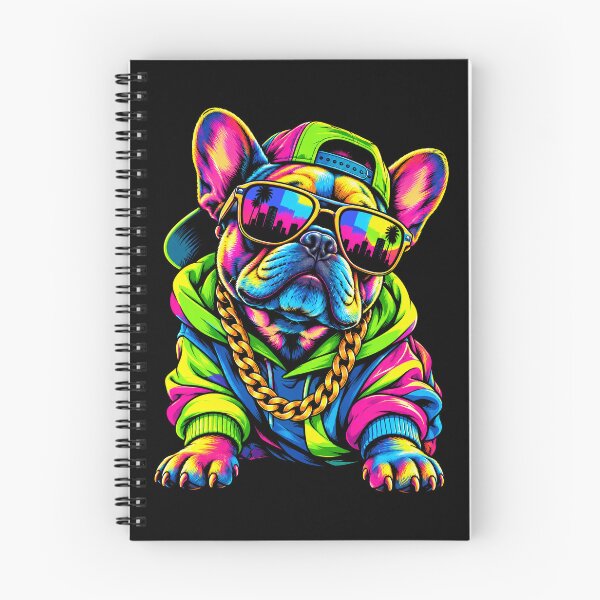 Item preview, Neon Hip Hop Bulldog with Sunglasses Colorful Streetwear Dog designed and sold by ArcaneArtistry.