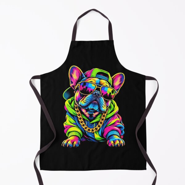 Item preview, Neon Hip Hop Bulldog with Sunglasses Colorful Streetwear Dog designed and sold by ArcaneArtistry.