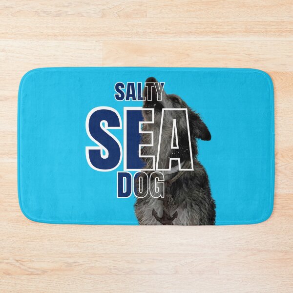 Artikelvorschau, Salty Sea Dog – Moderne nautische Seemannshund-Grafik entworfen und verkauft von DreamBig-Shop.