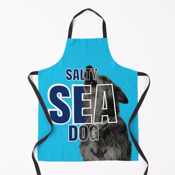 Item preview, Salty Sea Dog Modern Nautical Sailor Dog Graphic Art designed and sold by DreamBig-Shop.