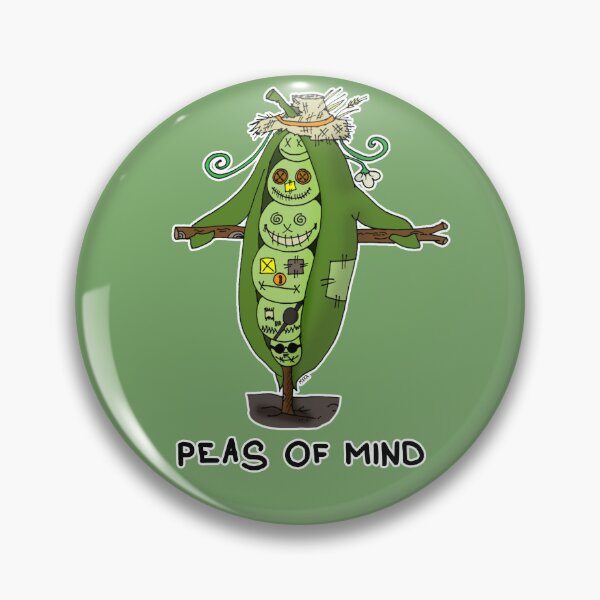 Item preview, Peas Of Mind Sticker | Funny Pea Scarecrow Halloween Pun designed and sold by MyxaART.