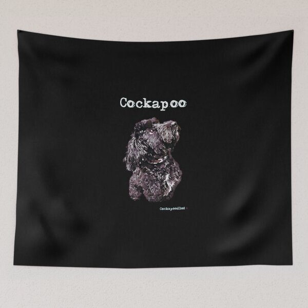 Item preview, Fluffy Black Poodle Puppy Digital Painting Dog Art designed and sold by HarroBlank.