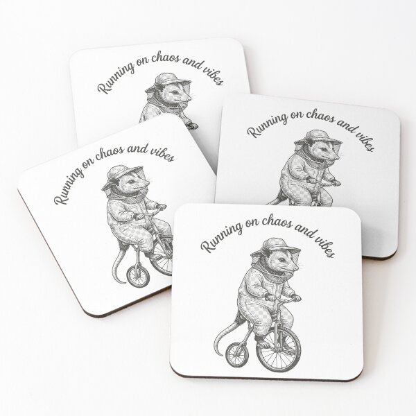 Item preview, Vintage Opossum Riding a Unicycle – Quirky Animal Illustration designed and sold by Everyday Vibe Studio.