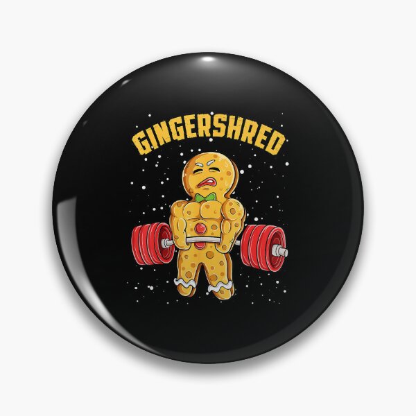Item preview, Gingershred Gingerbread Man Weightlifting Christmas Fitness designed and sold by OddPopARt.