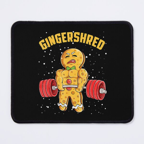 Item preview, Gingershred Gingerbread Man Weightlifting Christmas Fitness designed and sold by OddPopARt.