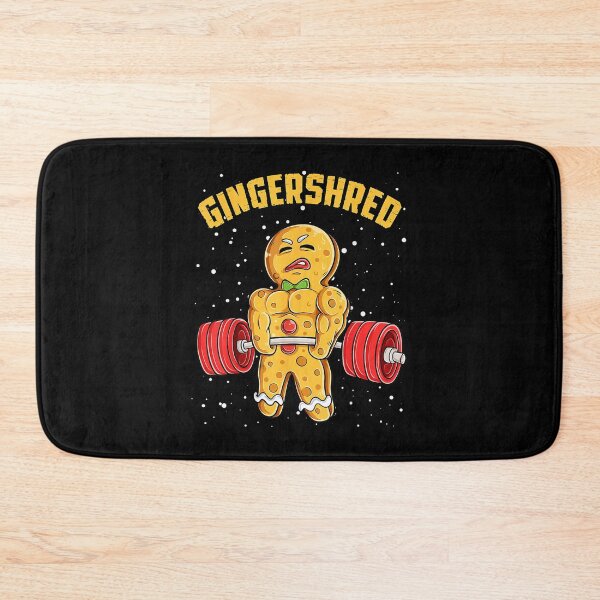 Item preview, Gingershred Gingerbread Man Weightlifting Christmas Fitness designed and sold by OddPopARt.