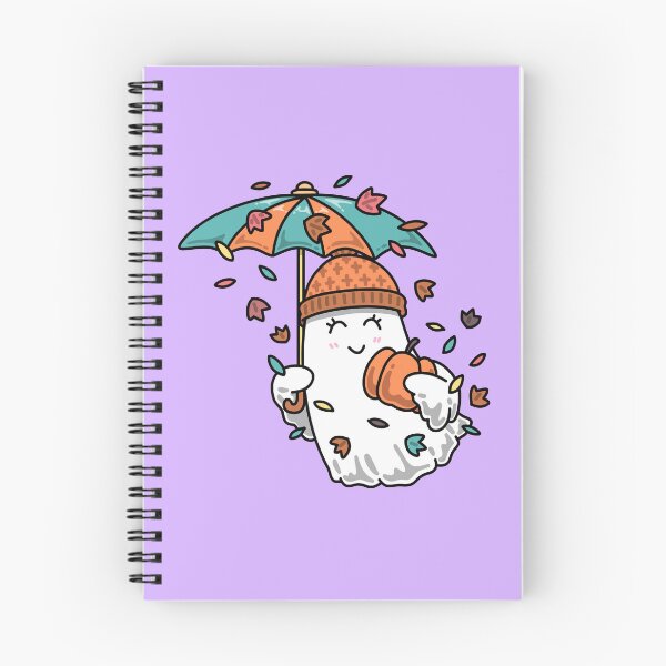 Item preview, Cute Ghost With Umbrella And Pumpkin Autumn Art designed and sold by SolutionsArt.