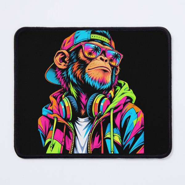 Item preview, Neon Tropical Gorilla with Sunglasses Retro Summer Streetwear designed and sold by ArcaneArtistry.