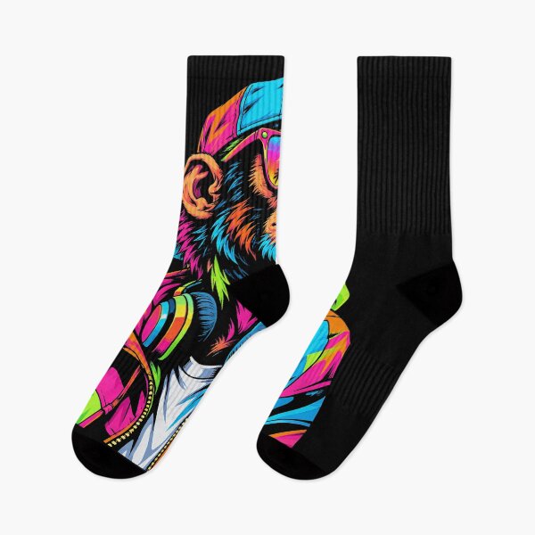 Item preview, Neon Tropical Gorilla with Sunglasses Retro Summer Streetwear designed and sold by ArcaneArtistry.