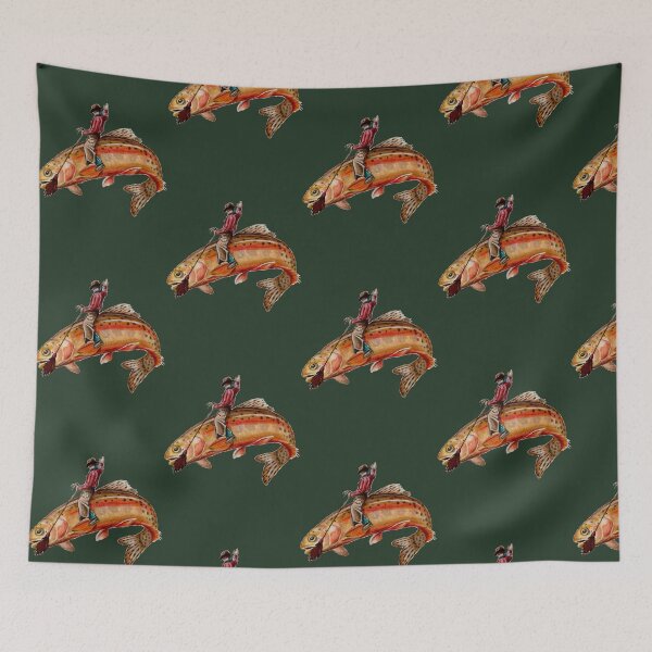 Item preview, Golden Trout Cowboy Oversized T-Shirt designed and sold by TheBunhomie.