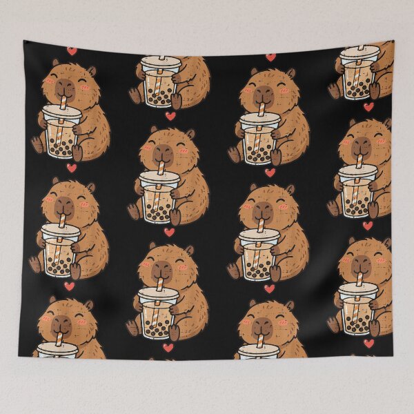 Item preview, Capybara Boba Tea Valentine Animal Lover designed and sold by Mind-Drift.