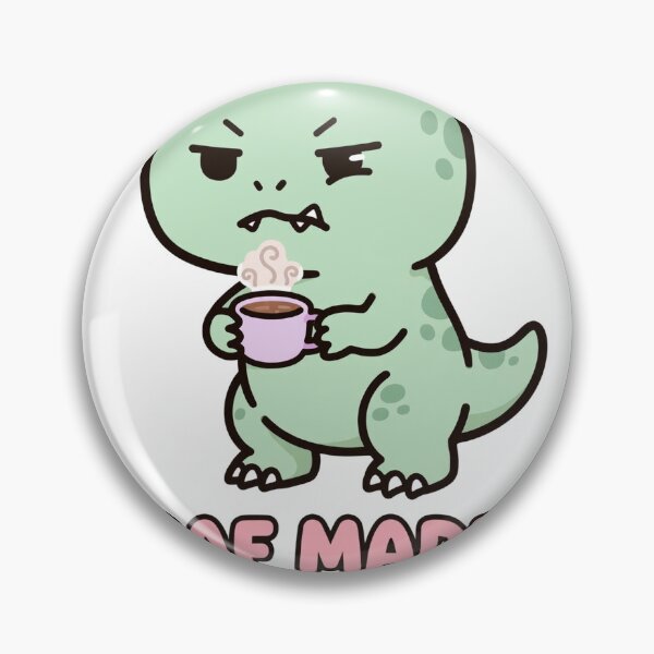 Item preview, Funny Chibi T-Rex Tiny Coffee Cup Decaf Made Me Extinct Sticker designed and sold by xiaoxiaochibi.