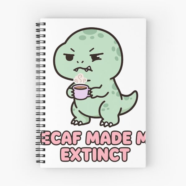 Item preview, Funny Chibi T-Rex Tiny Coffee Cup Decaf Made Me Extinct Sticker designed and sold by xiaoxiaochibi.