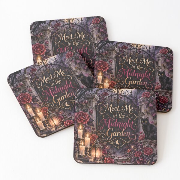 Item preview, Meet Me in the Midnight Garden – Gothic Halloween Raven, Black Cat & Roses designed and sold by blankTeeShirt.