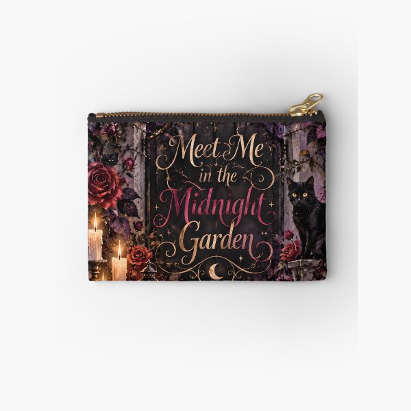 Item preview, Meet Me in the Midnight Garden – Gothic Halloween Raven, Black Cat & Roses designed and sold by blankTeeShirt.