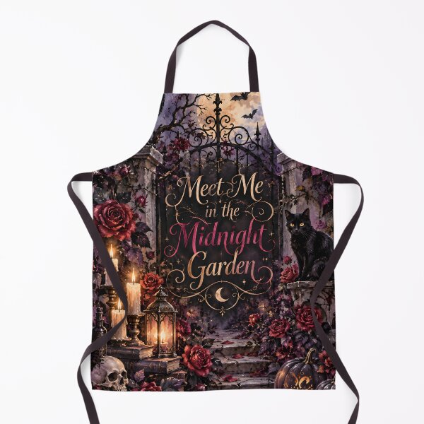Item preview, Meet Me in the Midnight Garden – Gothic Halloween Raven, Black Cat & Roses designed and sold by blankTeeShirt.