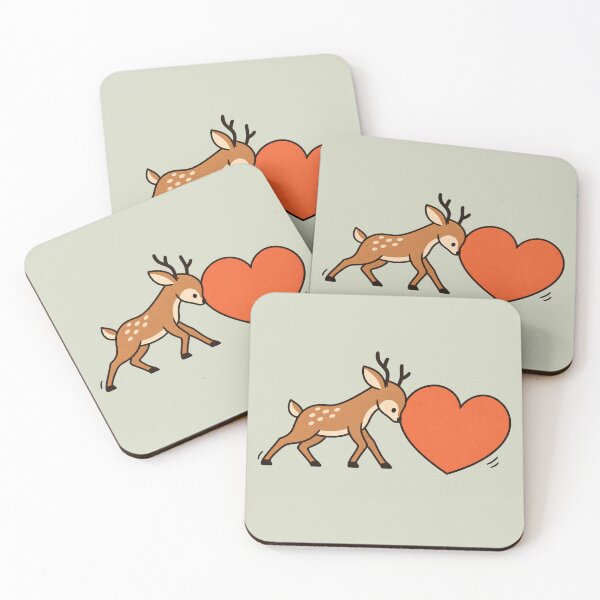Item preview, Gentle Deer Pushing a Big Heart Forward designed and sold by  MAD's Recreation Studio.