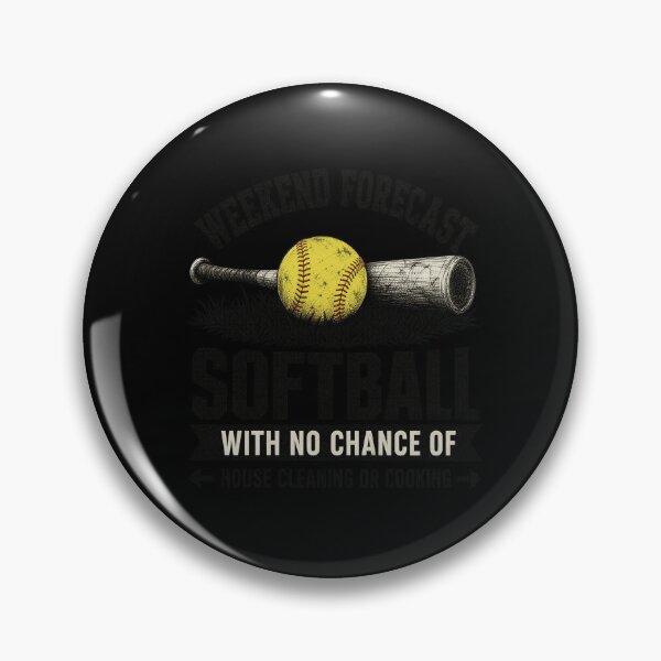Item preview, Weekend Forecast Softball Funny Player Mom Coach Vintage Sports Lover Art designed and sold by RamonaTeal.