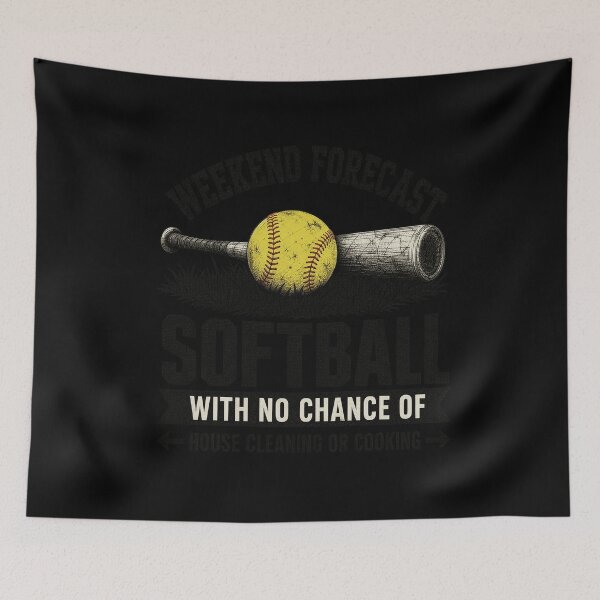 Item preview, Weekend Forecast Softball Funny Player Mom Coach Vintage Sports Lover Art designed and sold by RamonaTeal.