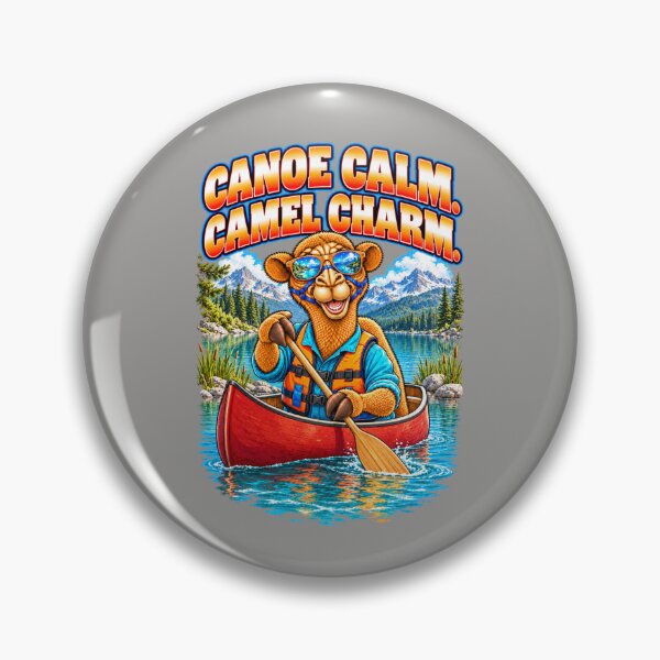 Item preview, Canoe Calm. Camel Charm  – Funny Outdoor Exploring T-Shirt – Funny Camel T-Shirt Animal Graphic Camel T-Shirt designed and sold by Camel & Quirk.