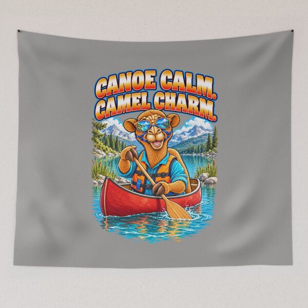Item preview, Canoe Calm. Camel Charm  – Funny Outdoor Exploring T-Shirt – Funny Camel T-Shirt Animal Graphic Camel T-Shirt designed and sold by Camel & Quirk.