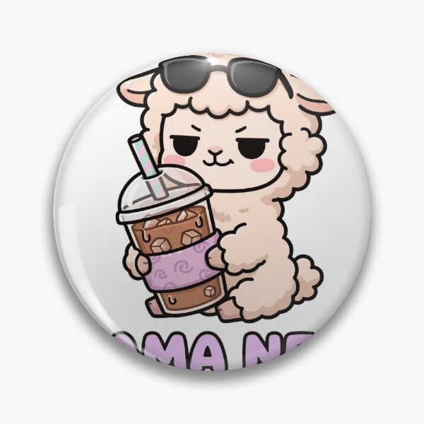 Item preview, Sassy Chibi Llama Iced Coffee Llama Need A Minute Sticker designed and sold by xiaoxiaochibi.