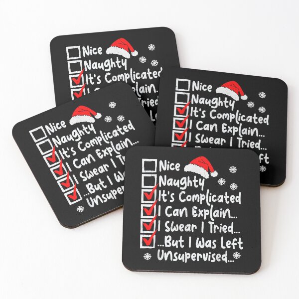 Item preview, Nice Naughty Christmas Checklist Funny Santa Holiday Humor designed and sold by thefirstbroo.