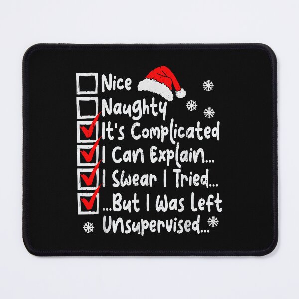 Item preview, Nice Naughty Christmas Checklist Funny Santa Holiday Humor designed and sold by thefirstbroo.