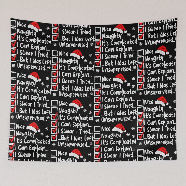 Item preview, Nice Naughty Christmas Checklist Funny Santa Holiday Humor designed and sold by thefirstbroo.