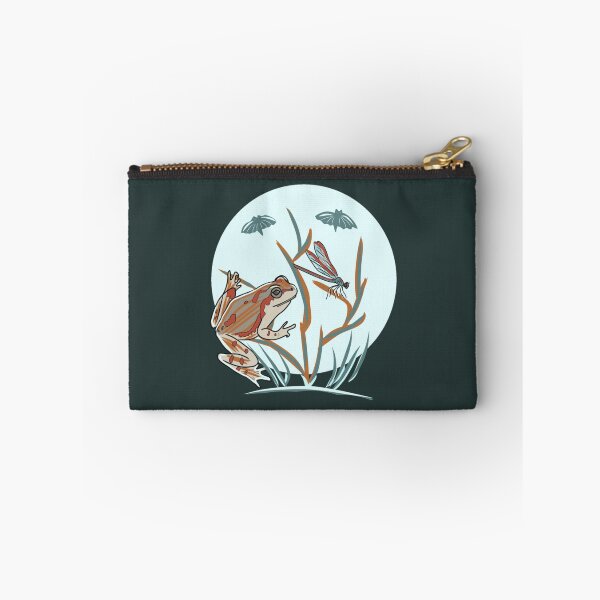 Item preview, Frog Goblincore and dragonfly night illustration cottagecore nature moon art designed and sold by LeshanArt.