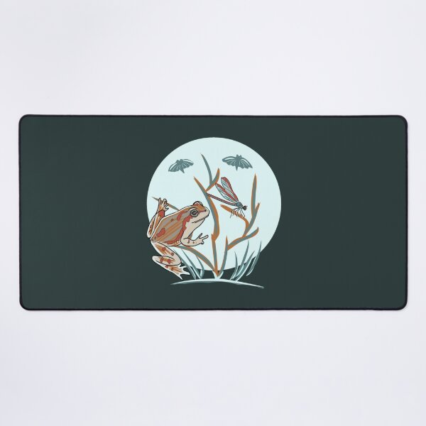 Item preview, Frog Goblincore and dragonfly night illustration cottagecore nature moon art designed and sold by LeshanArt.