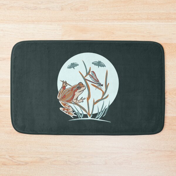 Item preview, Frog Goblincore and dragonfly night illustration cottagecore nature moon art designed and sold by LeshanArt.
