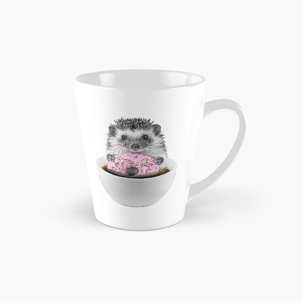 Item preview, Black and White Hedgehog with Pink Donut designed and sold by PLisasPets.