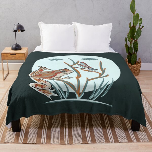 Item preview, Frog Goblincore and dragonfly night illustration cottagecore nature moon art designed and sold by LeshanArt.