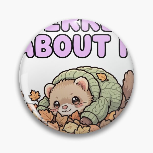 Item preview, Cute Chibi Ferret Cozy Sweater Autumn Leaves Ferret About It Sticker designed and sold by xiaoxiaochibi.