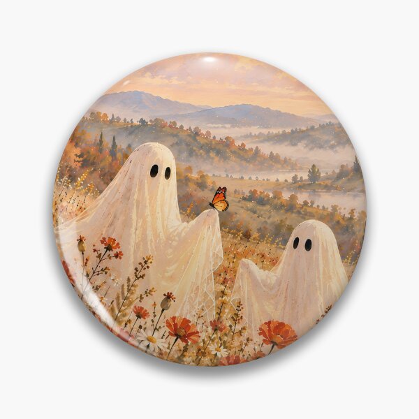 Item preview, Cottagecore Ghost Watercolour Autumn Wildflower Meadow designed and sold by Jozefin's Studio.