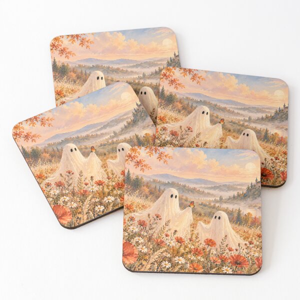 Item preview, Cottagecore Ghost Watercolour Autumn Wildflower Meadow designed and sold by Jozefin's Studio.
