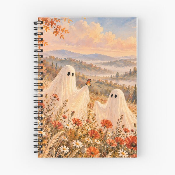 Item preview, Cottagecore Ghost Watercolour Autumn Wildflower Meadow designed and sold by Jozefin's Studio.