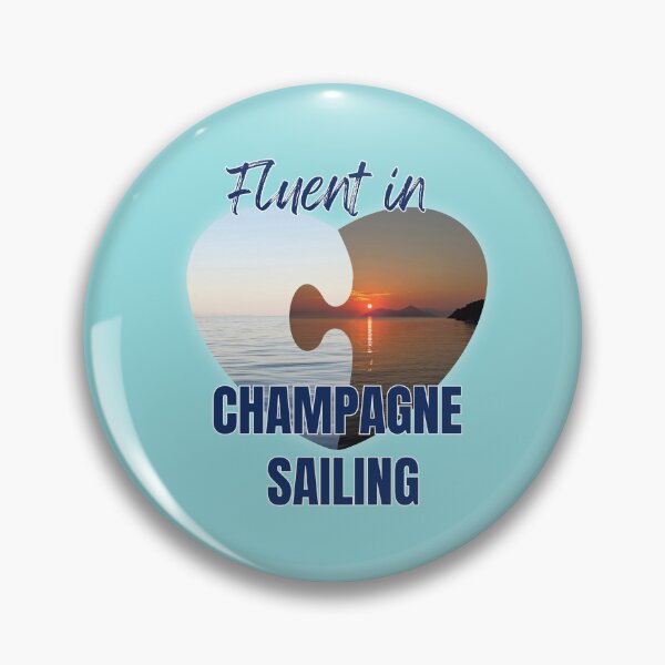 Item preview, Fluent in Champagne Sailing | Sunset Sea Puzzle Heart designed and sold by DreamBig-Shop.