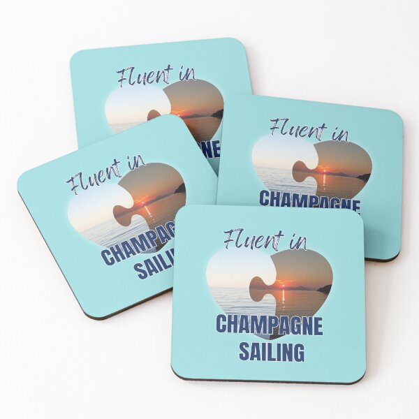 Item preview, Fluent in Champagne Sailing | Sunset Sea Puzzle Heart designed and sold by DreamBig-Shop.