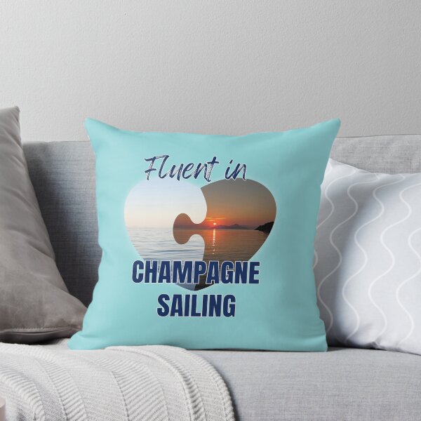 Item preview, Fluent in Champagne Sailing | Sunset Sea Puzzle Heart designed and sold by DreamBig-Shop.