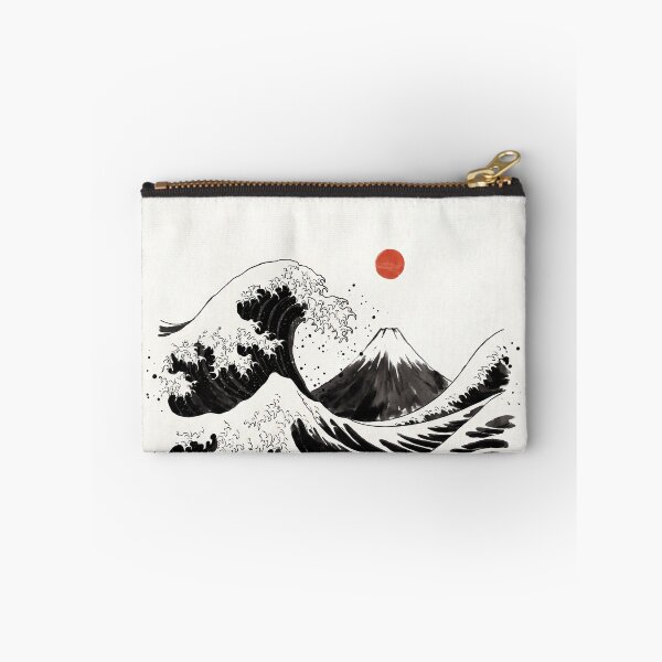 Item preview, Mount Fuji and Great Wave Sumi-E Ink Painting, Japanese Landscape designed and sold by Sumi-Pixel.