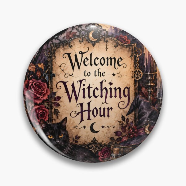Item preview, Welcome to the Witching Hour – Gothic Halloween Raven, Black Cat & Haunted Castle designed and sold by blankTeeShirt.