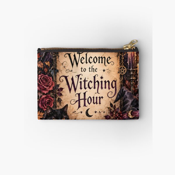 Item preview, Welcome to the Witching Hour – Gothic Halloween Raven, Black Cat & Haunted Castle designed and sold by blankTeeShirt.