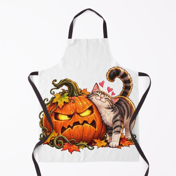 Item preview, Grumpy Pumpkin & Loving Cat. Funny Halloween designed and sold by Epic Serenity.