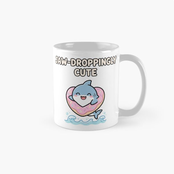 Item preview, Cute Chibi Shark Heart Donut Floatie Jaw-Droppingly Cute Sticker designed and sold by xiaoxiaochibi.