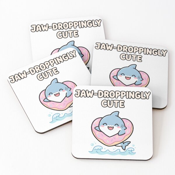 Item preview, Cute Chibi Shark Heart Donut Floatie Jaw-Droppingly Cute Sticker designed and sold by xiaoxiaochibi.