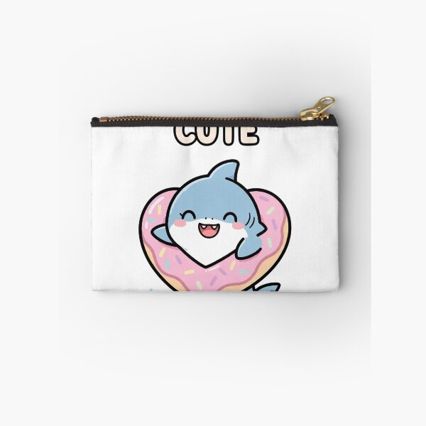 Item preview, Cute Chibi Shark Heart Donut Floatie Jaw-Droppingly Cute Sticker designed and sold by xiaoxiaochibi.