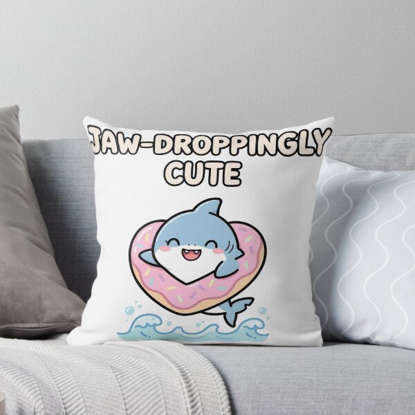Item preview, Cute Chibi Shark Heart Donut Floatie Jaw-Droppingly Cute Sticker designed and sold by xiaoxiaochibi.